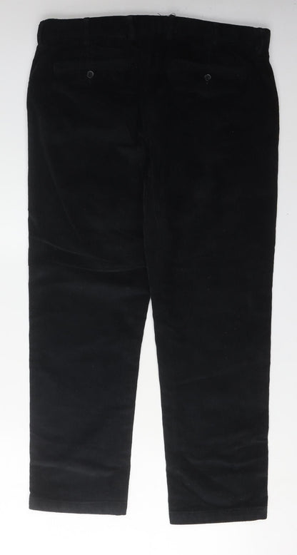 Samuel Windsor Men's Black Corduroy Trousers 38S