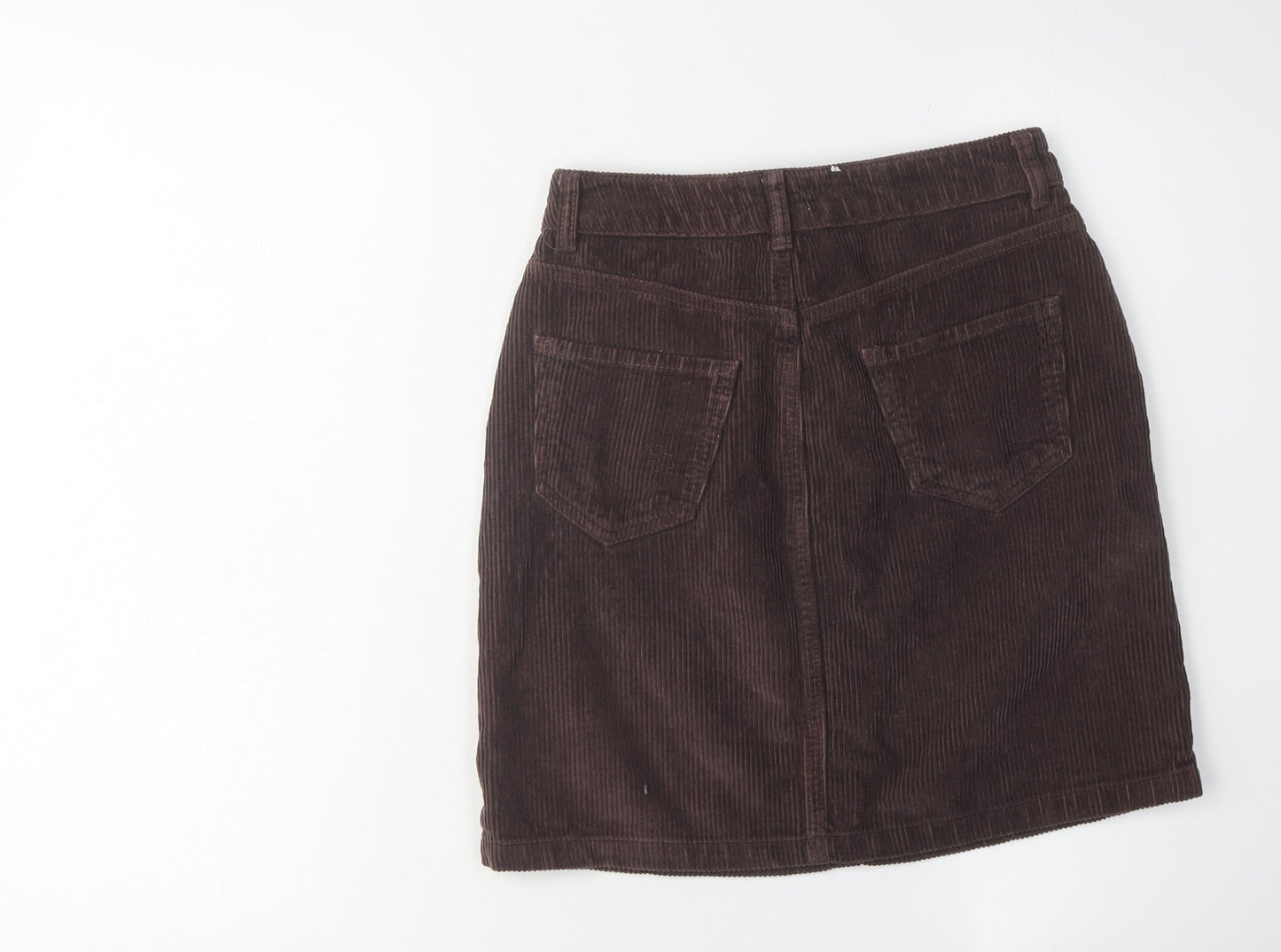 New Look Women's Brown Corduroy Pencil Skirt Size 6