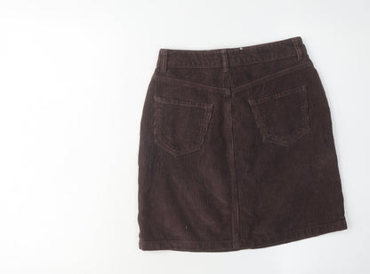 New Look Women's Brown Corduroy Pencil Skirt Size 6