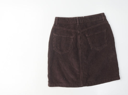 New Look Women's Brown Corduroy Pencil Skirt Size 6