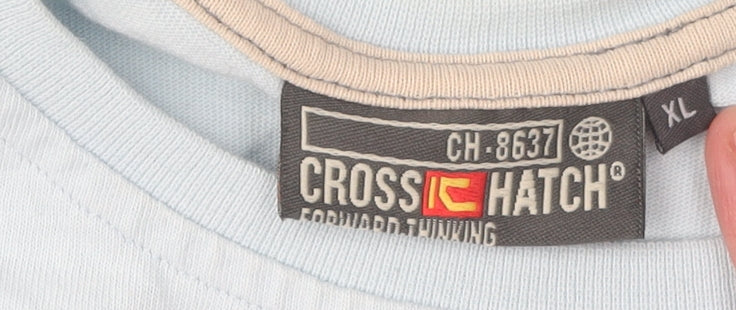 Mens UK Size XL Crosshatch Blue  T-Shirt