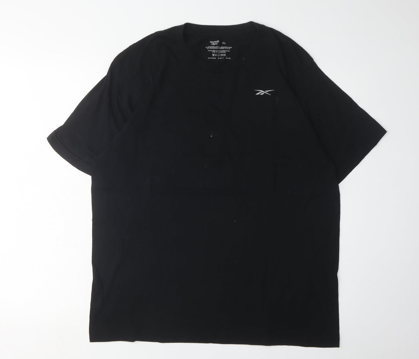 Reebok Men's XL Black T-Shirt, Comfortable Cotton Blend