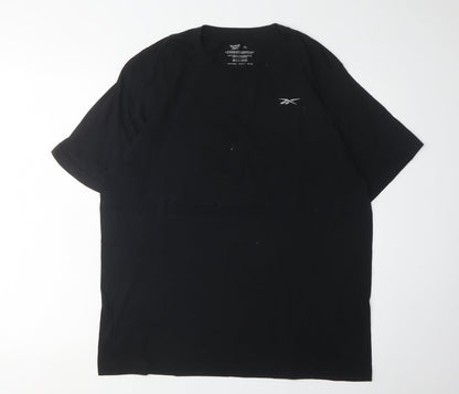 Reebok Men's XL Black T-Shirt, Comfortable Cotton Blend