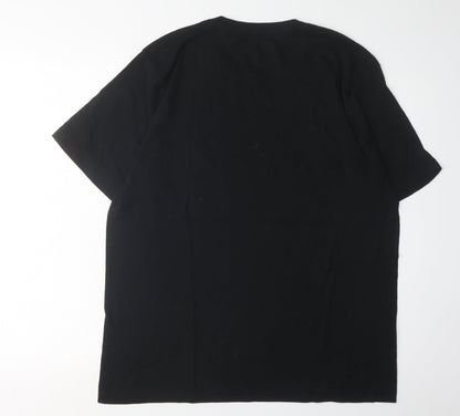 Reebok Men's XL Black T-Shirt, Comfortable Cotton Blend
