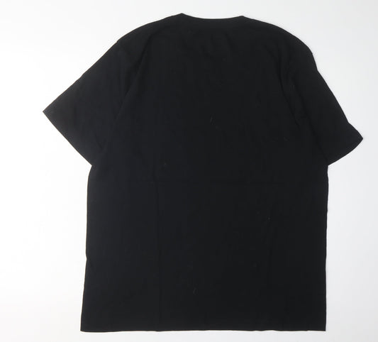 Reebok Men's XL Black T-Shirt, Comfortable Cotton Blend