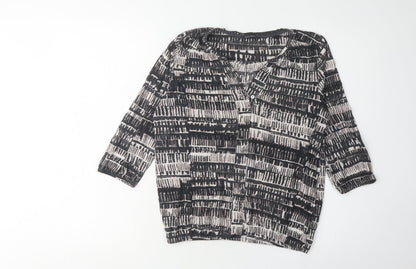 Marc O'Polo Women's Black Geometric Top Size S