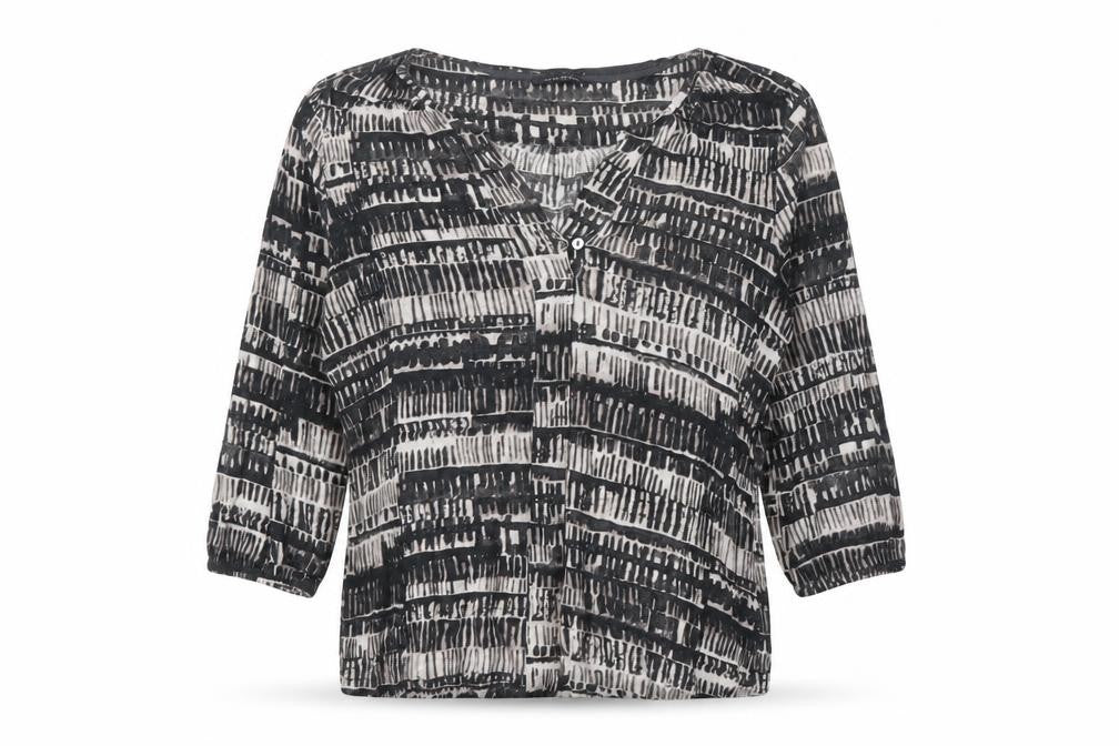 Marc O'Polo Women's Black Geometric Top Size S