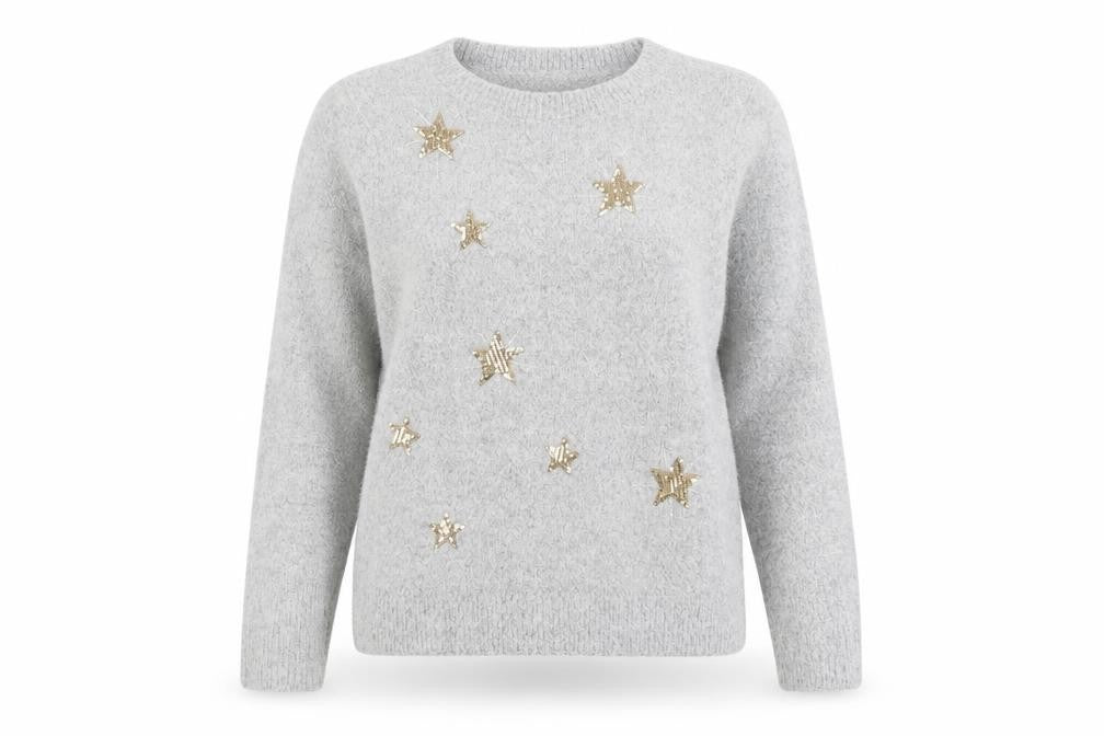 Womens UK Size S Oasis Grey Pullover Jumper