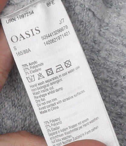 Womens UK Size S Oasis Grey Pullover Jumper