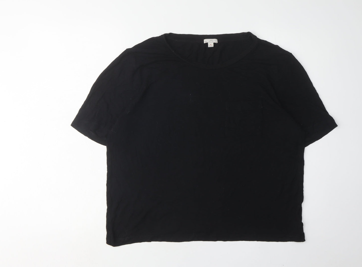 Womens UK Size M Gap Black Basic T-Shirt