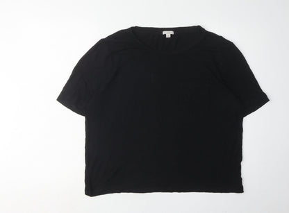 Womens UK Size M Gap Black Basic T-Shirt