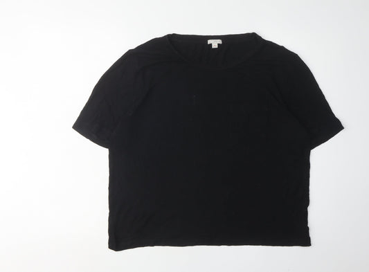 Womens UK Size M Gap Black Basic T-Shirt