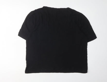 Womens UK Size M Gap Black Basic T-Shirt