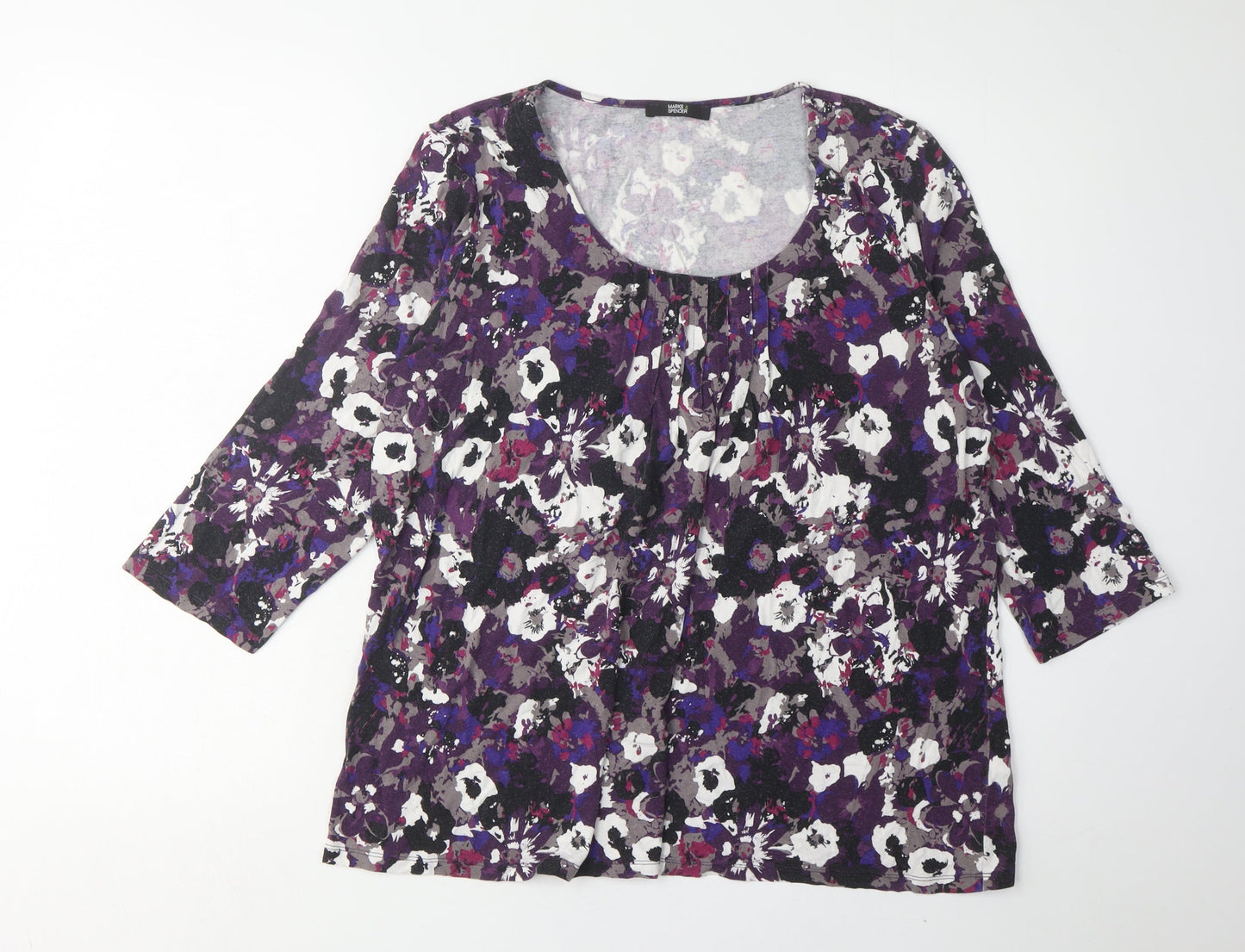 Womens UK Size 16 Marks and Spencer Purple  T-Shirt