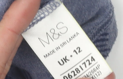 Marks and Spencer Women's Blue T-Shirt, Size 12