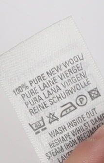 Marks and Spencer Men's XL Green Wool V-Neck Pullover