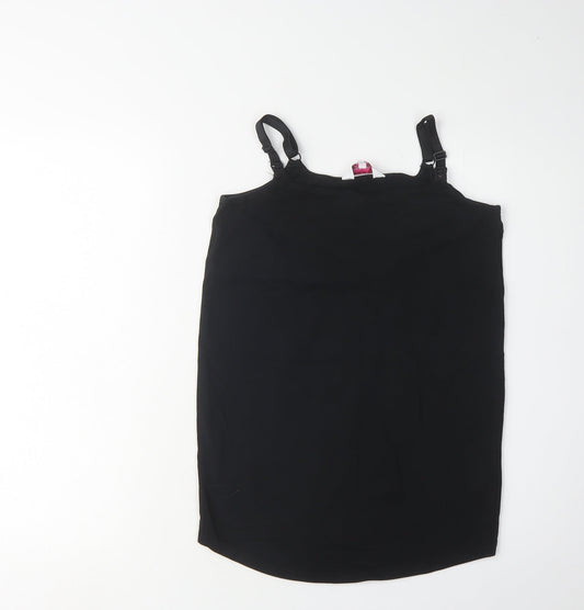 Womens UK Size 10 Red Herring Black Maternity Tank