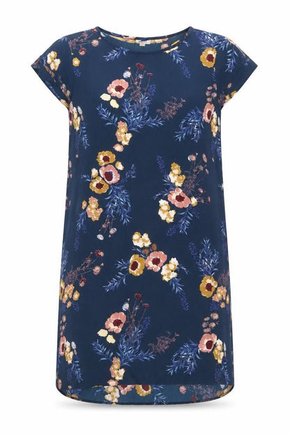 JACQUELINE de YONG Women's Blue Floral Shift Dress