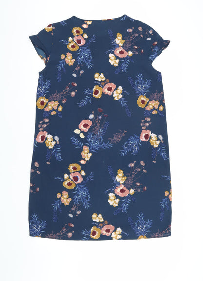 JACQUELINE de YONG Women's Blue Floral Shift Dress