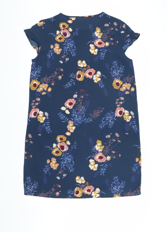 JACQUELINE de YONG Women's Blue Floral Shift Dress
