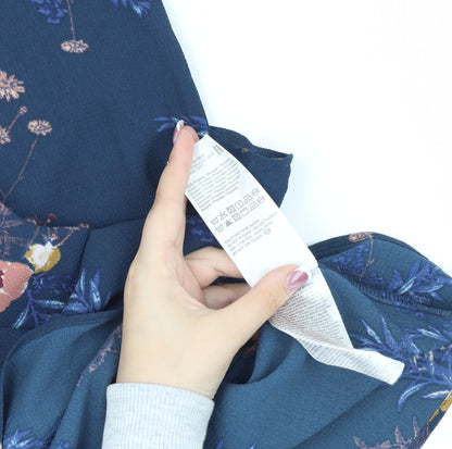 JACQUELINE de YONG Women's Blue Floral Shift Dress