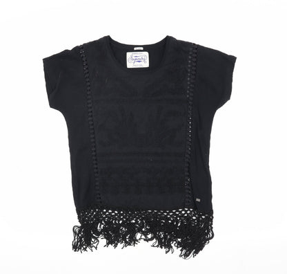 Womens UK Size S Superdry Black  T-Shirt