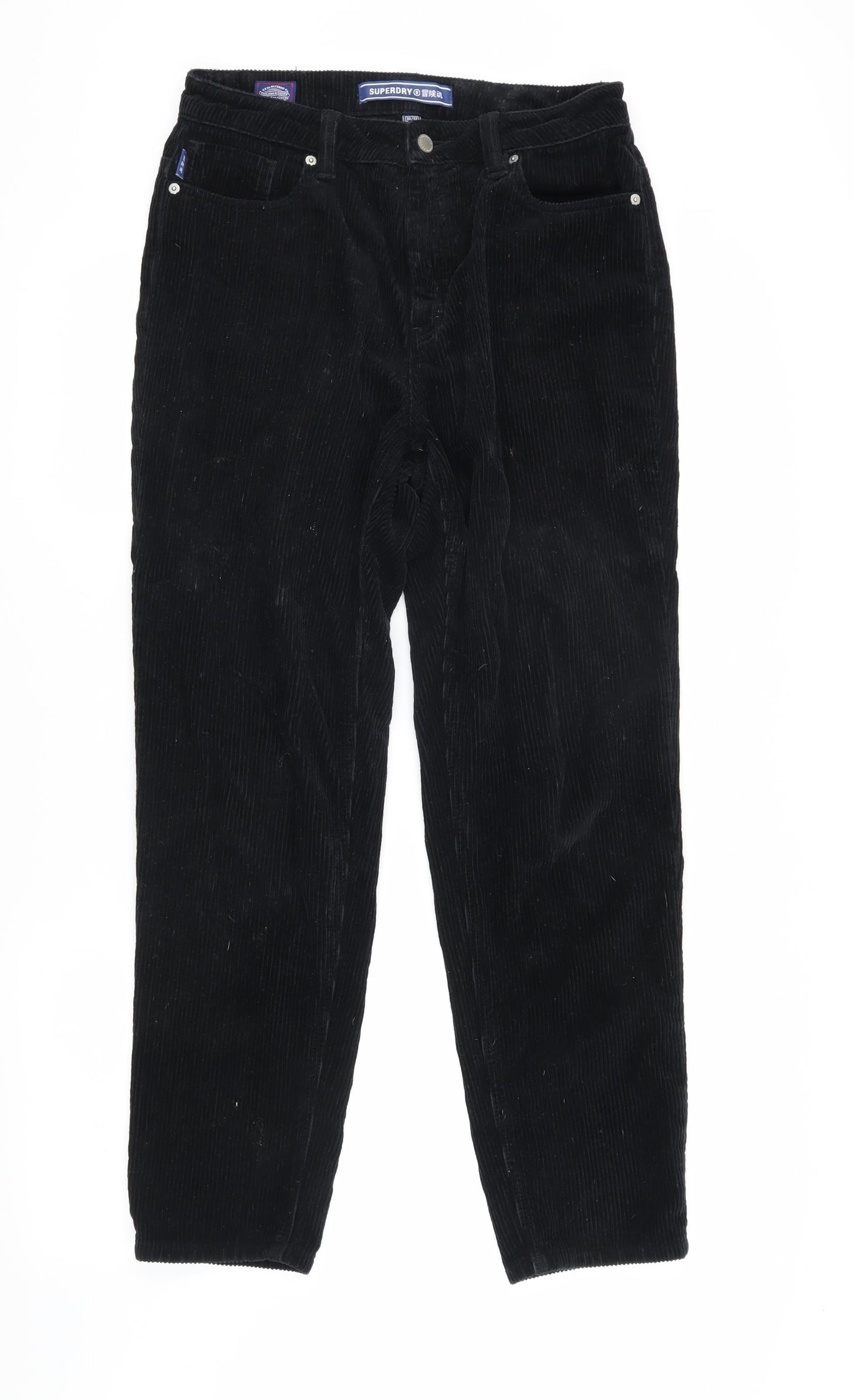 Superdry Men's Black Corduroy Trousers 30x32
