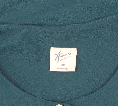 Womens UK Size 20 Amari Blue  Button-Up