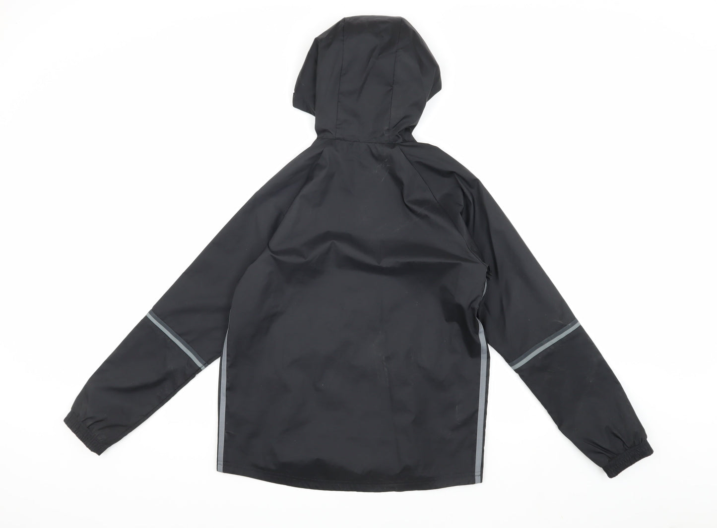 Adidas Boys Black Track Jacket 11-12 Years Hooded Sports