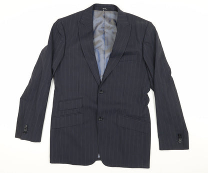 Ted Baker Men's Blue Striped Blazer Size 3 Classic Style