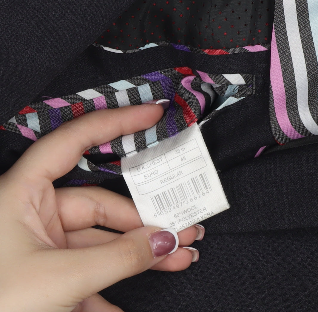 Mens UK Size 38 Jeff Banks Regular Grey Suit Jacket