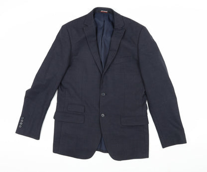 Mens UK Size 38 Jeff Banks Regular Blue Suit Jacket