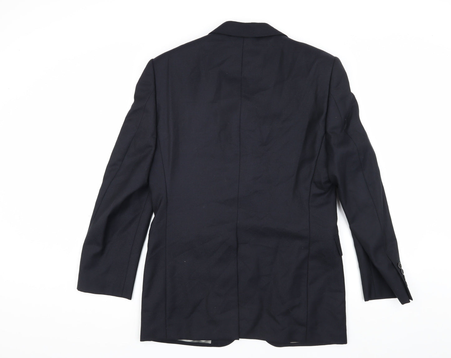 Aquascutum Men's Blue Wool Suit Jacket, Size 38S