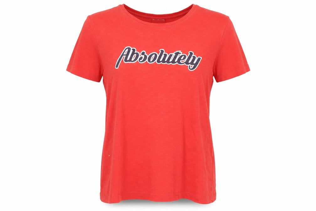 Womens UK Size S JACQUELINE de YONG Red Basic T-Shirt