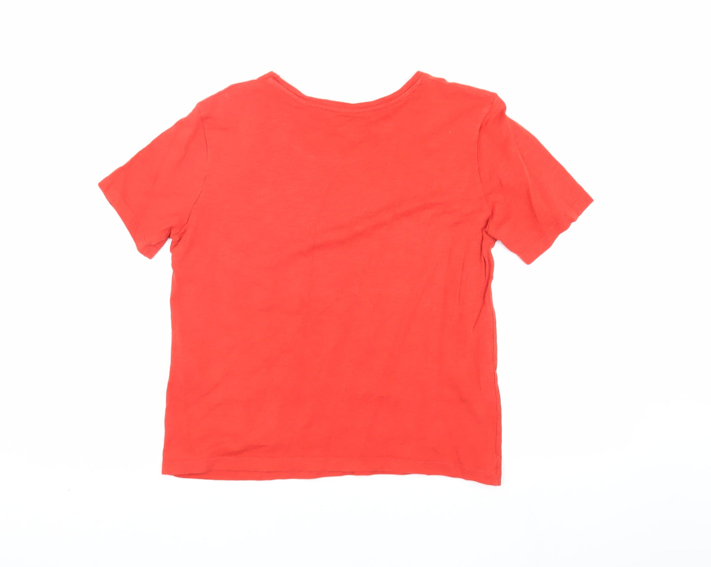 Womens UK Size S JACQUELINE de YONG Red Basic T-Shirt