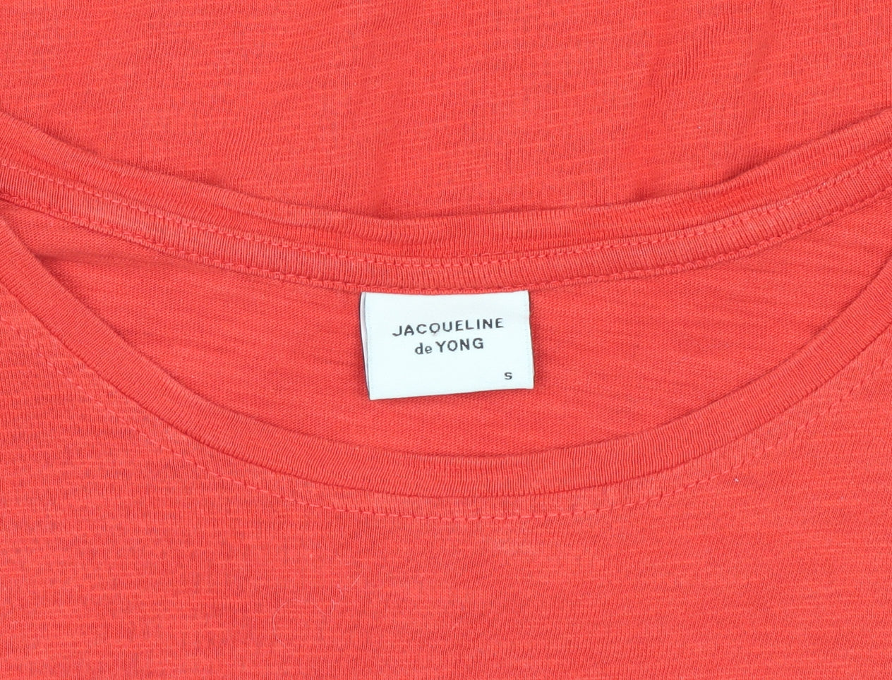 Womens UK Size S JACQUELINE de YONG Red Basic T-Shirt