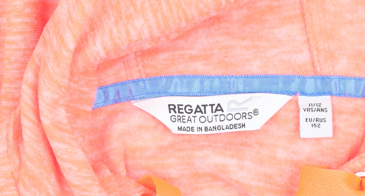 Regatta Girls Orange Hoodie, Size 11-12, Casual & Stylish