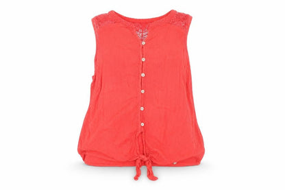 Womens UK Size 10 Superdry Red Tunic Blouse
