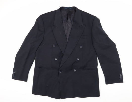 Mens UK Size 42 Pierre Cardin Regular Blue Suit Jacket