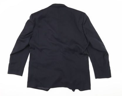 Mens UK Size 42 Pierre Cardin Regular Blue Suit Jacket