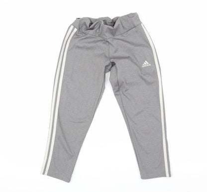 Adidas Women's Grey Track Pants, Size S, Activewear Trousers
