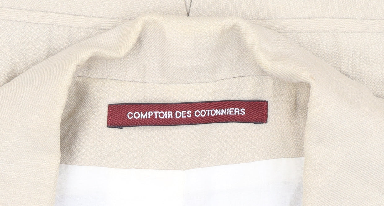 Comptoir des Cotonniers Beige Blazer, Women's Size 6, Classic