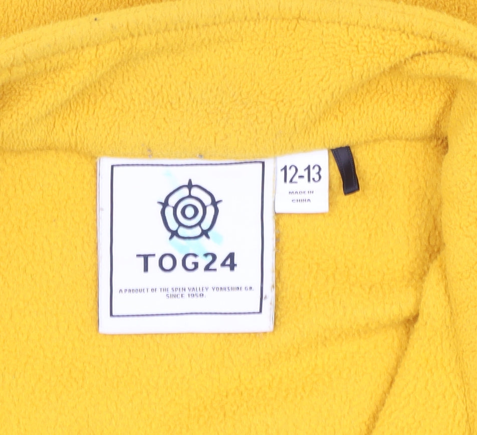 TOG24 Boys Yellow Fleece 1/2 Zip Sweatshirt 12-13 Years