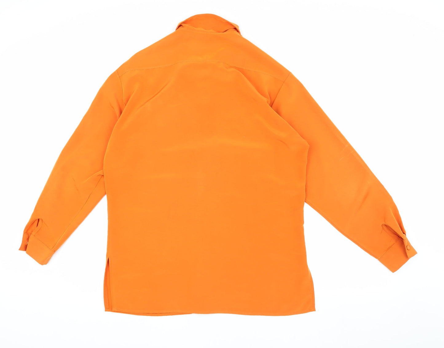 Alexon Women's Orange Button-Up Shirt, Size 12, Classic Fit