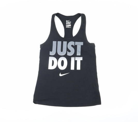 Unisex Adults UK Size XS Nike Black Basic Tank