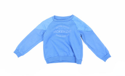 McKenzie Boys Blue Pullover Sweatshirt, Age 8-9 Years, Casual