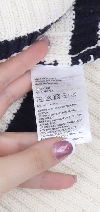 Womens UK Size 12 H&M Multicoloured Pullover Jumper