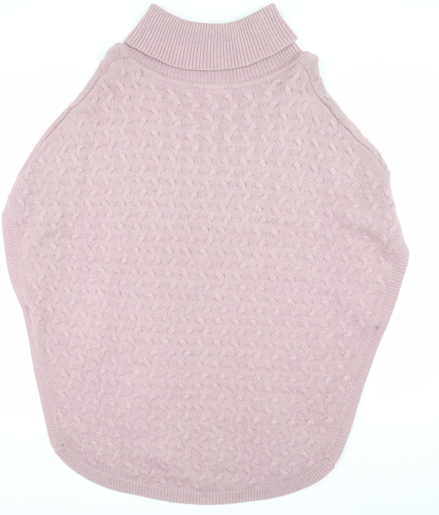 Laura Ashley Women's Pink Knit High Neck Sweater