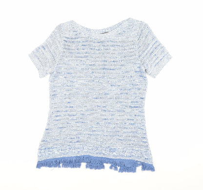 Laura Ashley Women's Multicoloured Knit Fringe Top