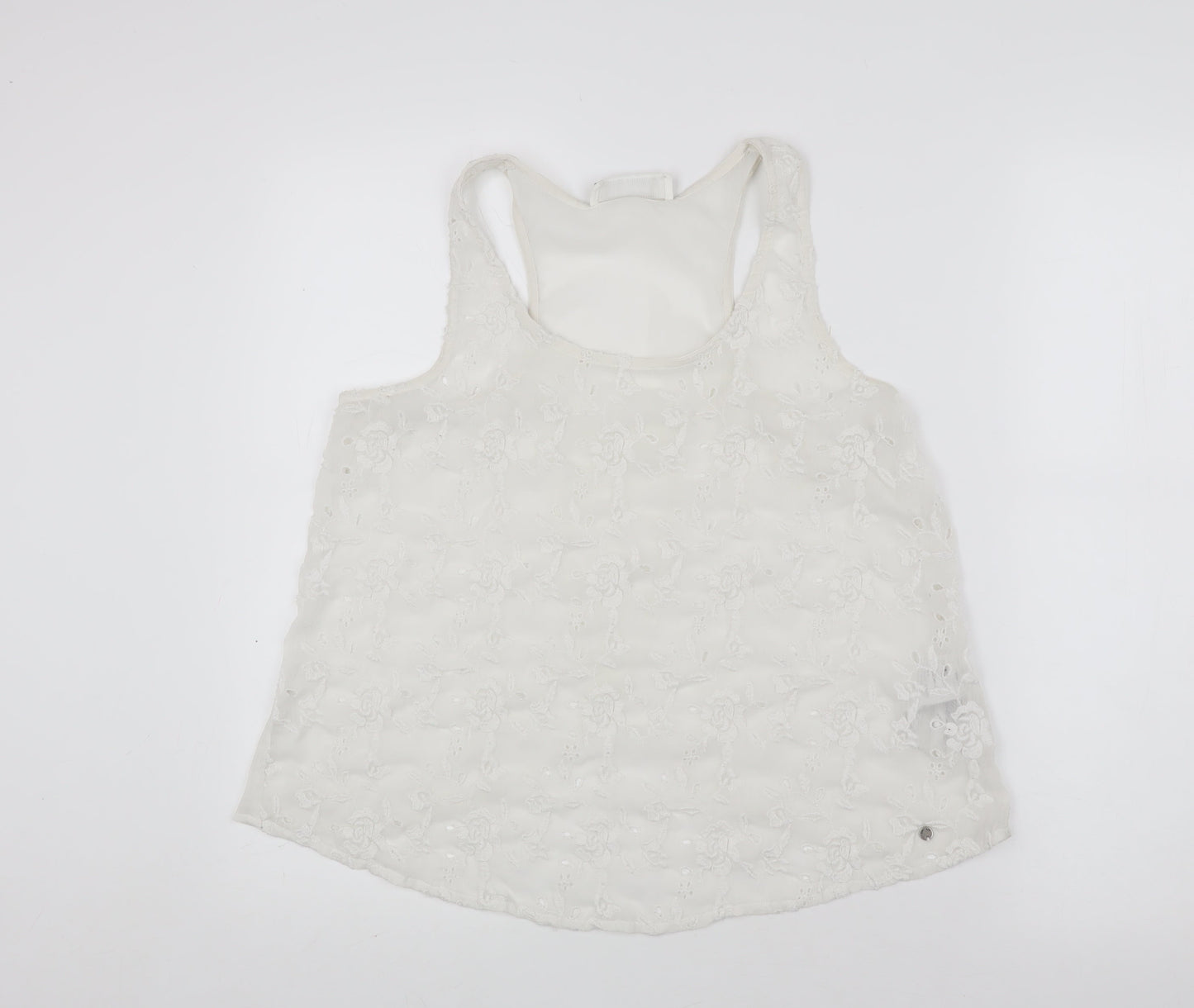 Abercrombie & Fitch Women's White Lace Tank Small